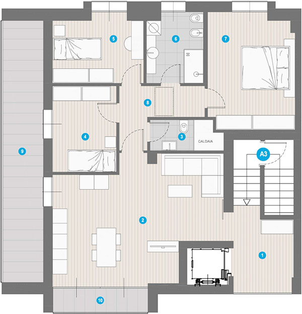Appartamento al secondo piano in vendita a Quarto D'Altino